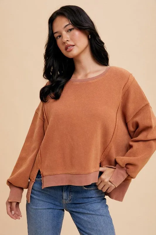 Cotton Thermal Heavyweight Pullover (Pumpkin)