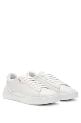 Cupsole lace-up trainers with leather uppers