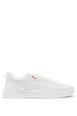 Cupsole lace-up trainers with leather uppers