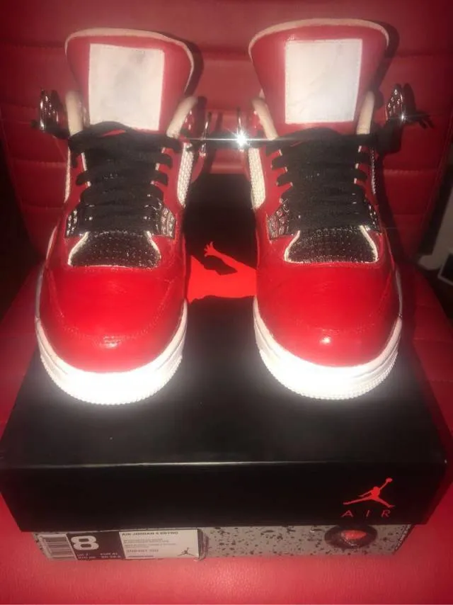 Custom nike air jordan retro 4 pure$ sz 8