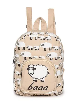 Day 2 Day Beige Girls Printed Backpack