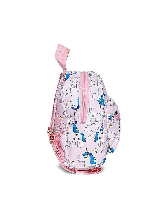 Day 2 Day Girls Pink Unicorn Print Backpack