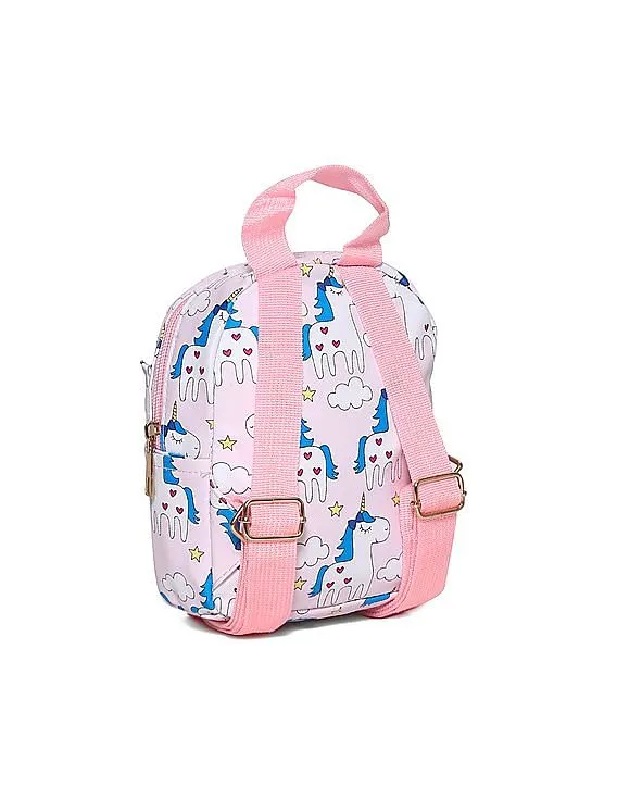 Day 2 Day Girls Pink Unicorn Print Backpack