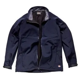 Dickies Mens Workwear Softshell Waterproof Breathable Jacket Navy Blue JW84950N