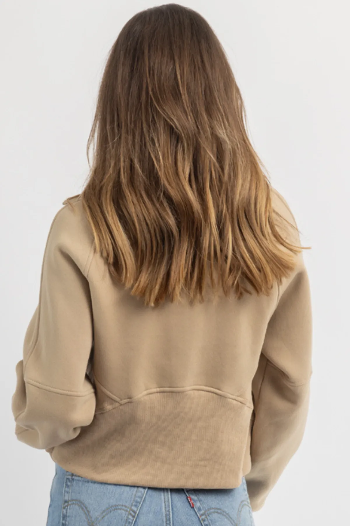 DOVE OAT HALF-ZIP PULLOVER