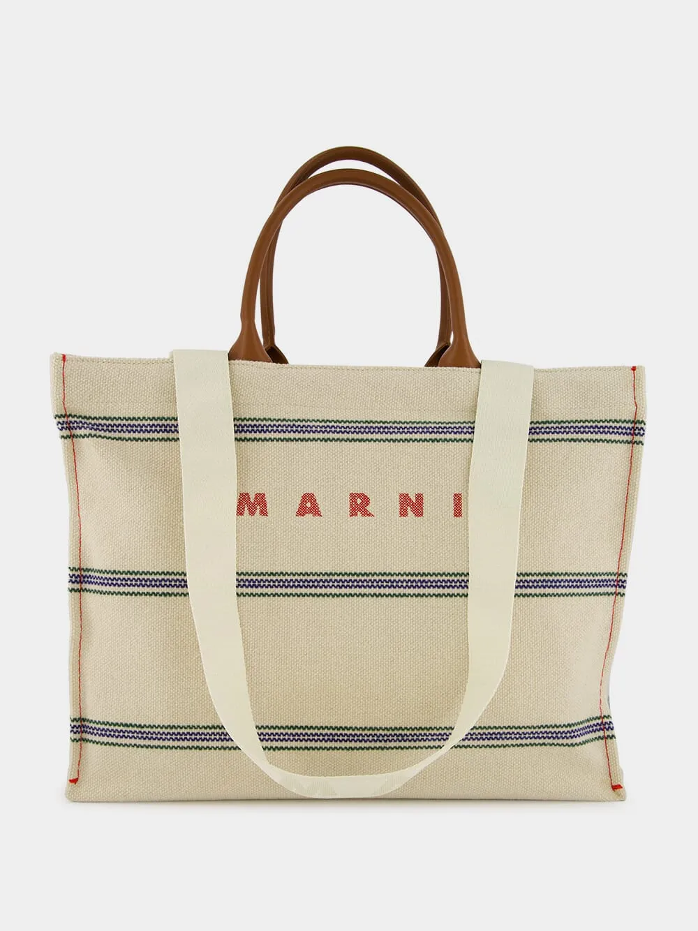 Embroidered Logo Canvas Tote