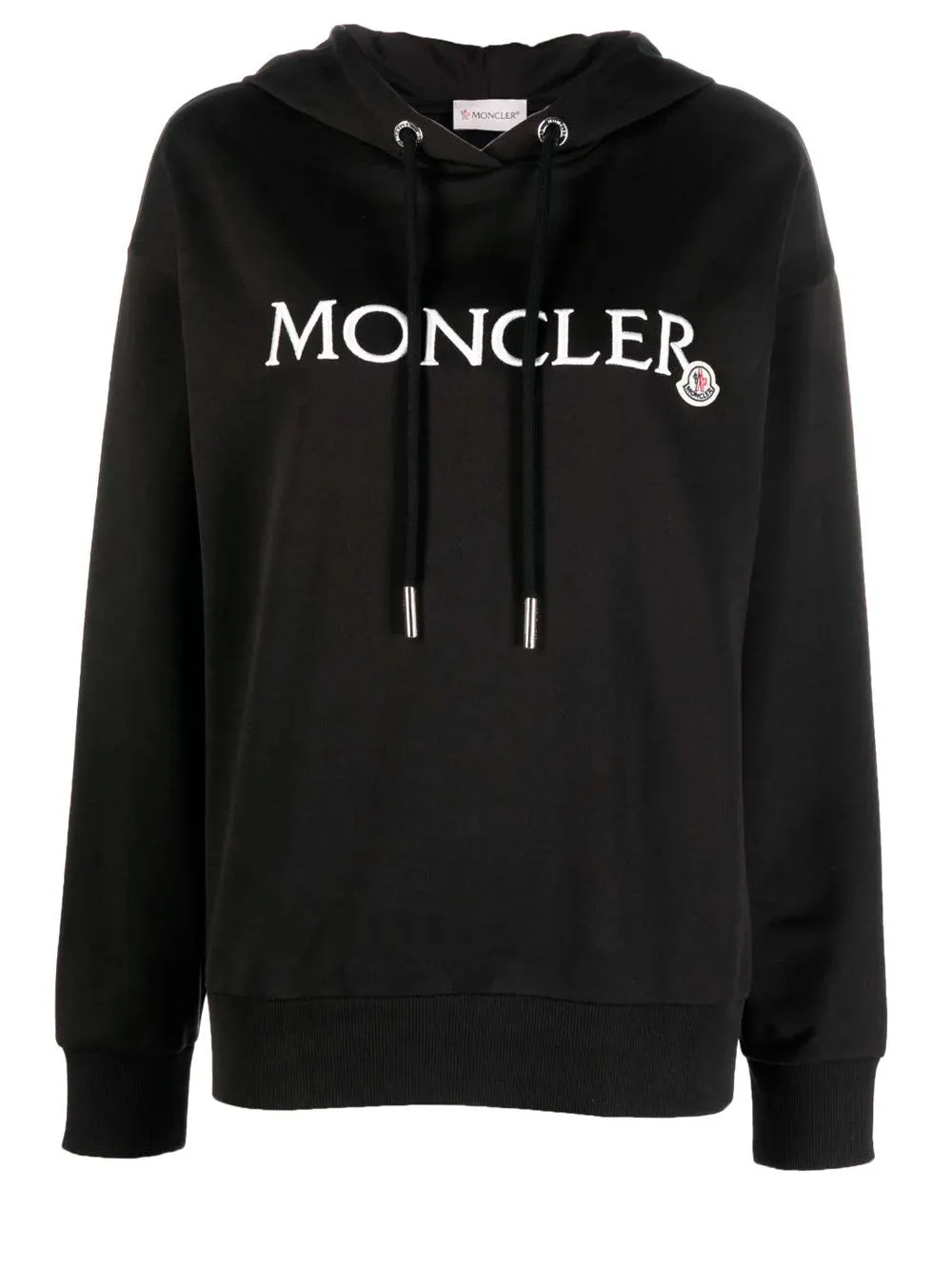 Embroidered-logo cotton hoodie