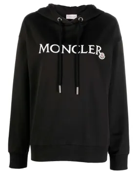 Embroidered-logo cotton hoodie