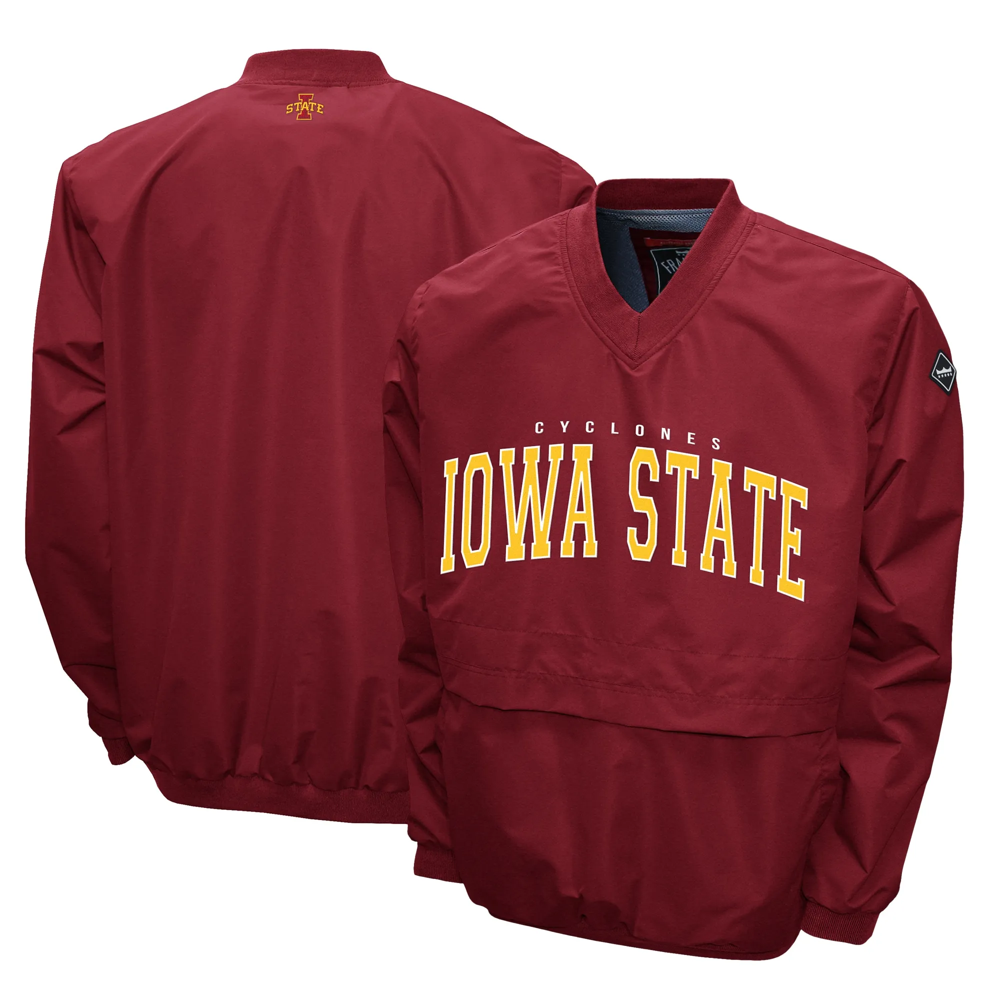 Franchise Club Iowa State Cyclones Scarlet Members Windshell V-Neck Pullover Jacket