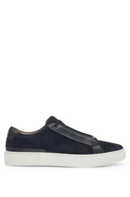 Gary Italian-made trainers in leather and suede