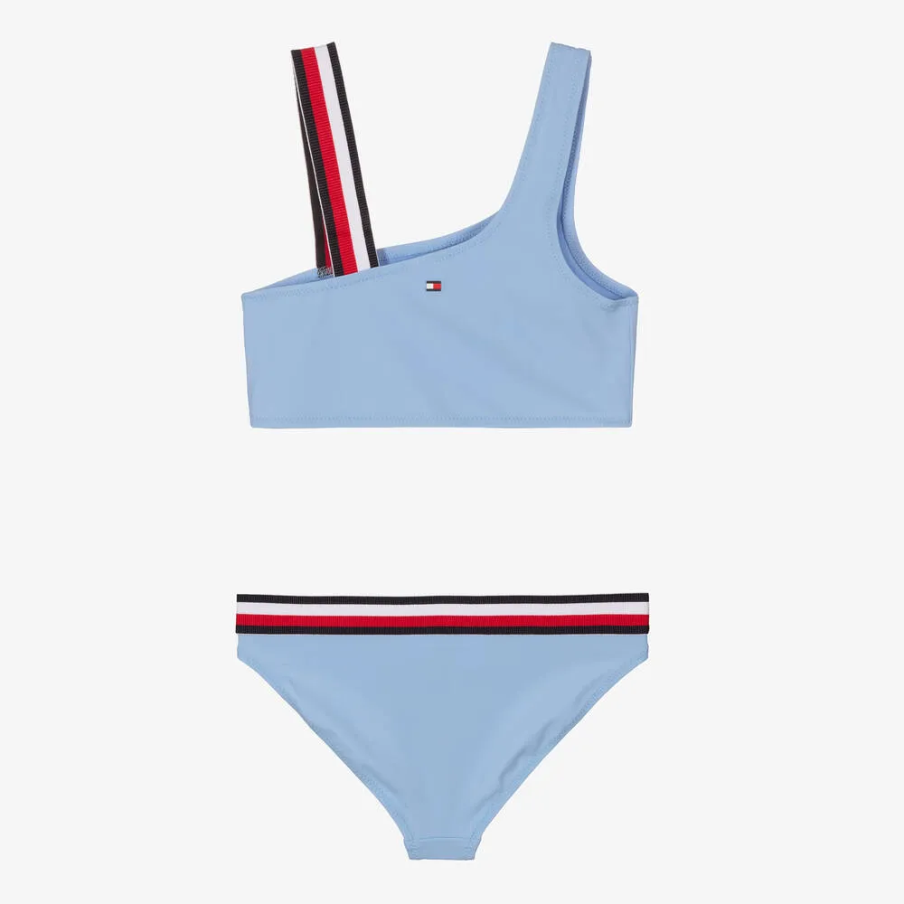 Girls Blue Logo Bikini