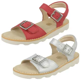 Girls Clarks Casual Strapped Sandals Crown Bloom