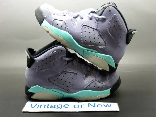 Girls nike air jordan vi 6 iron purple retro gp 2014 sz 11c