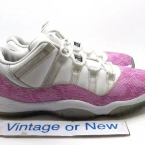 Girls Nike Air Jordan XI 11 Low Pink Snakeskin Retro GS ...