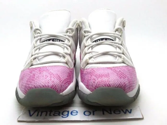 Girls Nike Air Jordan XI 11 Low Pink Snakeskin Retro GS ...