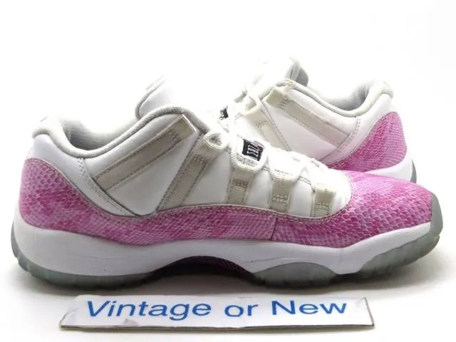 Girls Nike Air Jordan XI 11 Low Pink Snakeskin Retro GS ...