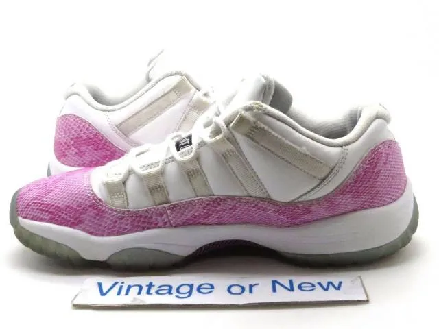 Girls Nike Air Jordan XI 11 Low Pink Snakeskin Retro GS ...