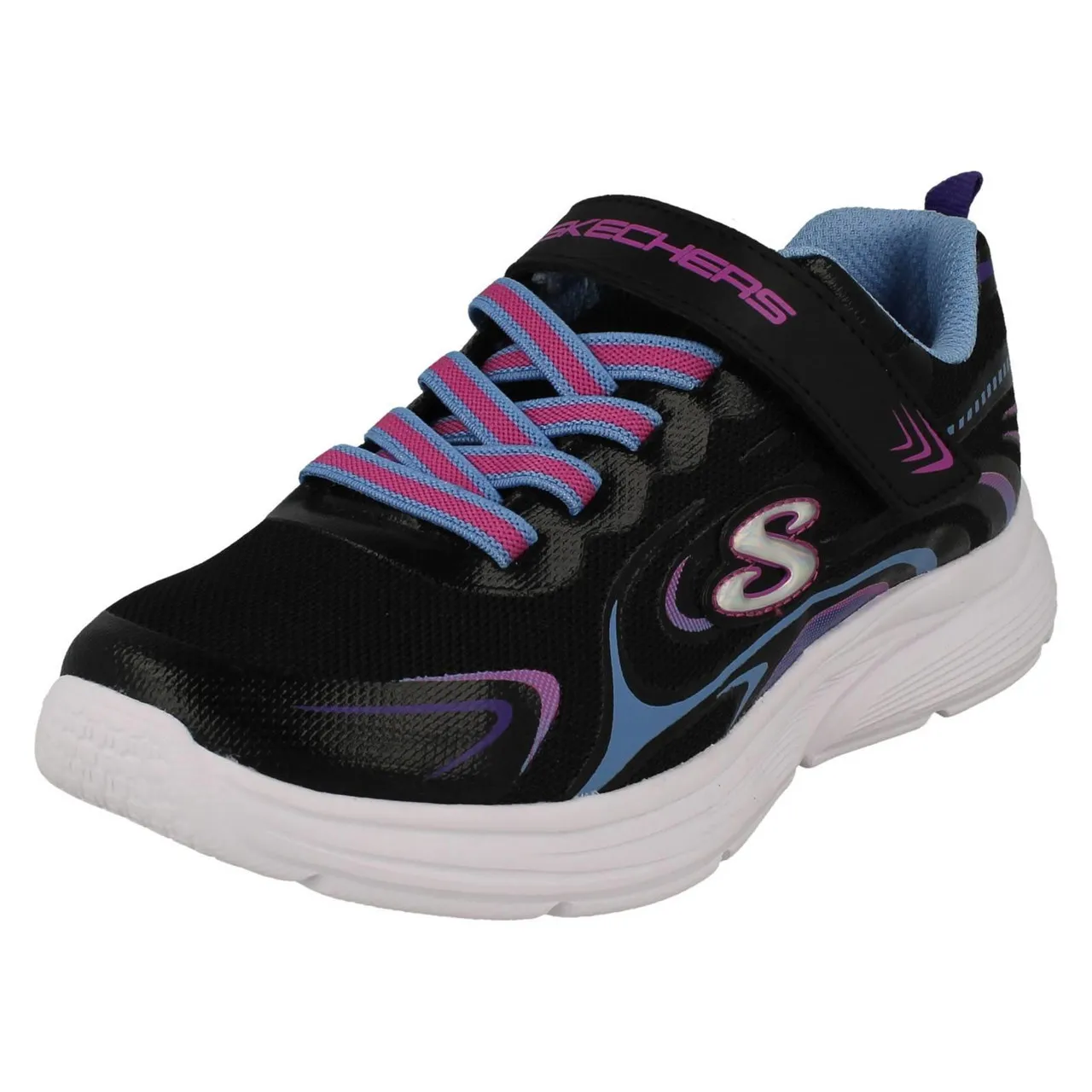 Girls Skechers Lightweight Machine Washable Trainers - Eureka Shine 303520