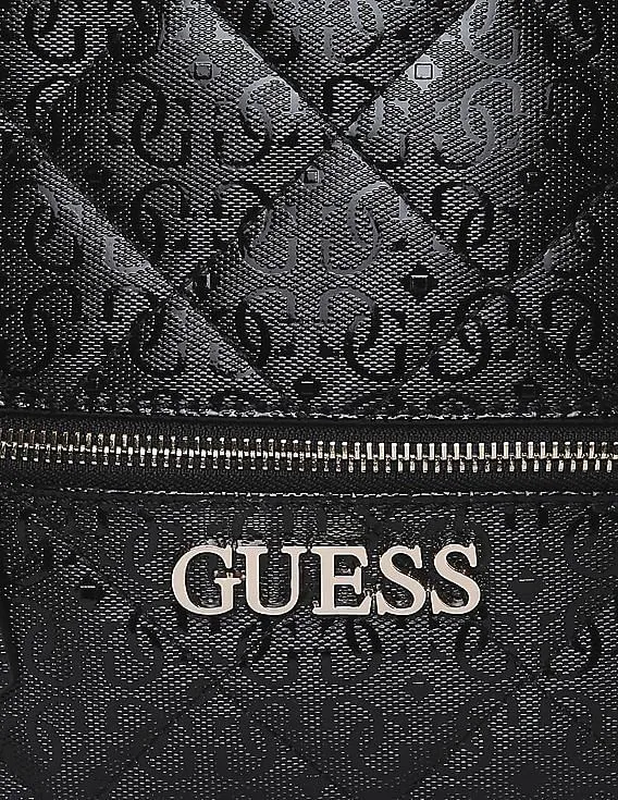 GUESS Women Black Quilted Wilona Backpack