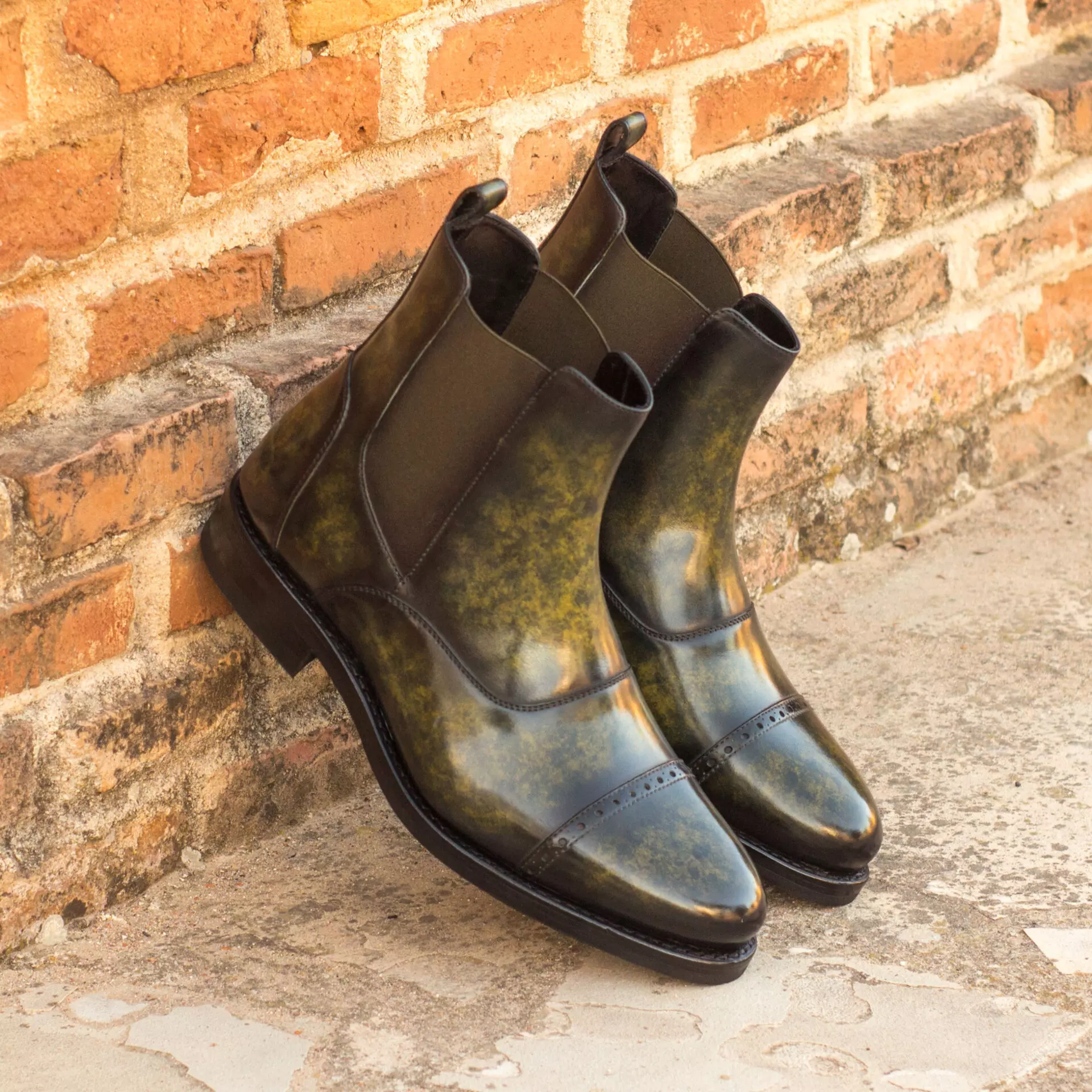 --Hand Made Patina Chelsea Multi Boot-