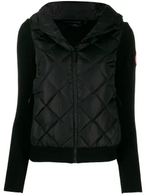 Hybridge quilted knit hoodie