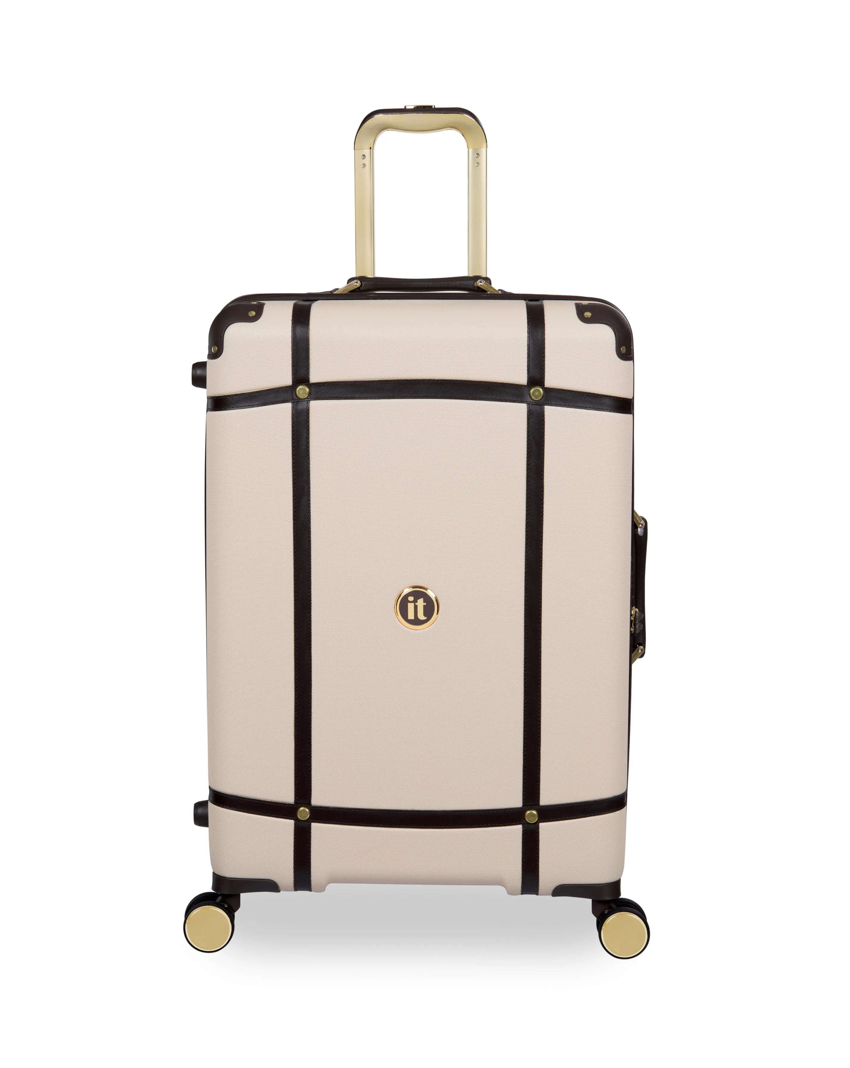 IT Luggage Superiority Cream Medium Suitcase with TSA Lock | Simply Be