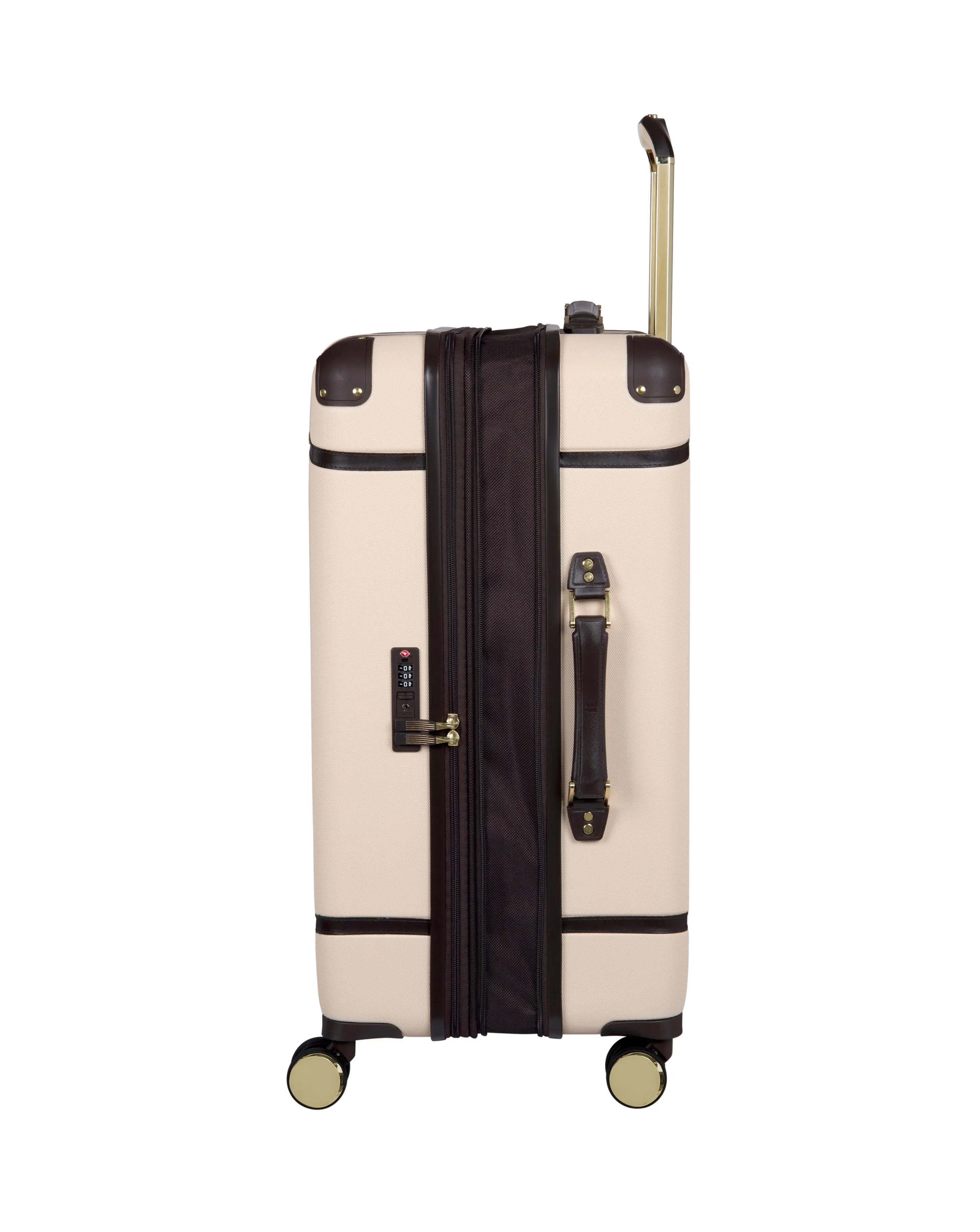 IT Luggage Superiority Cream Medium Suitcase with TSA Lock | Simply Be