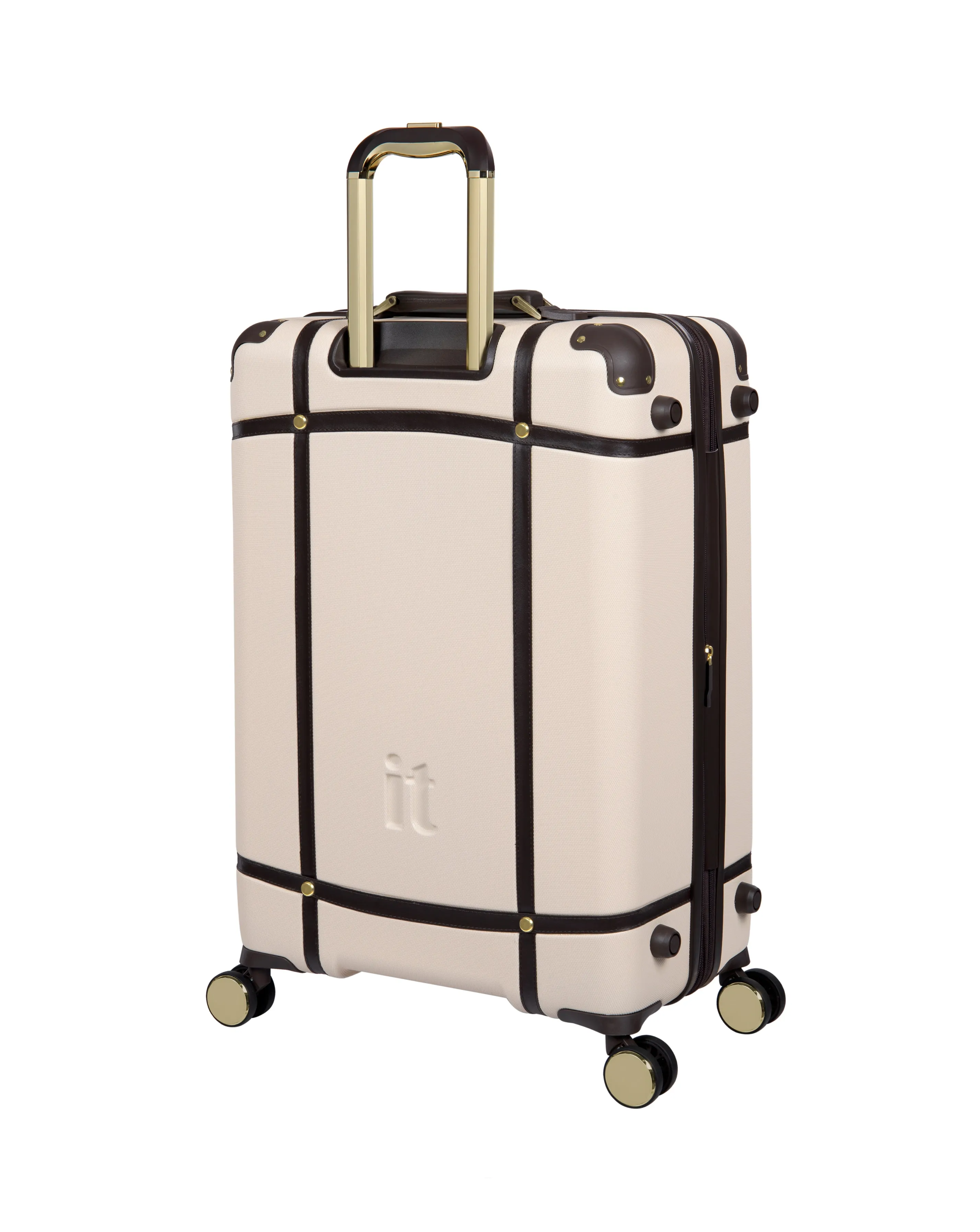 IT Luggage Superiority Cream Medium Suitcase with TSA Lock | Simply Be