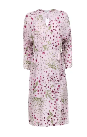 Joie - Lilac Floral Print Wrap Dress Sz S