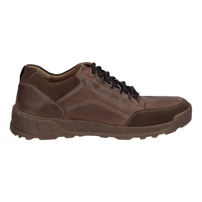 JOSEF SEIBEL  Mens Raymond 01 Brown Leather Trainers 32301 966 300