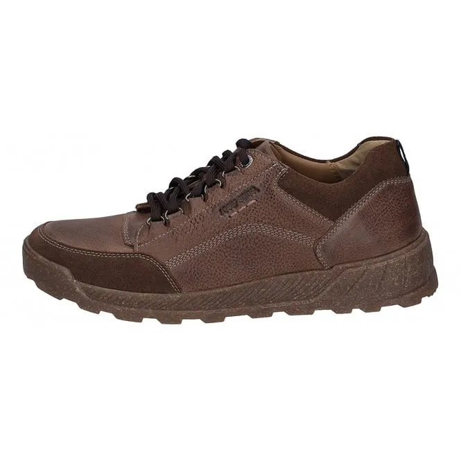 JOSEF SEIBEL  Mens Raymond 01 Brown Leather Trainers 32301 966 300