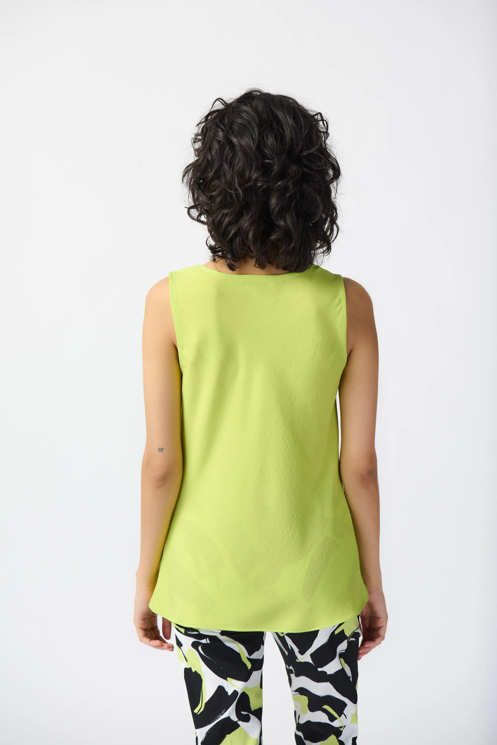 Joseph Ribkoff Gauze Sleeveless Top with Cowl Neck