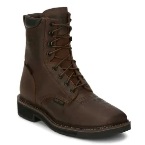 Justin Men's Driller 8 Inch WP CT Lace-Up Work Boot