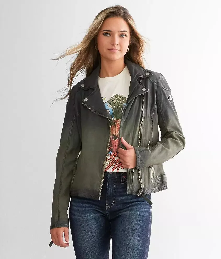 Karyn Leather Jacket - Jade