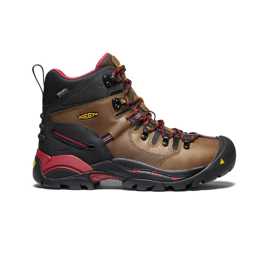 Keen Men's Pittsburgh 6 Waterproof Boot (Steel Toe) 11EE Bison