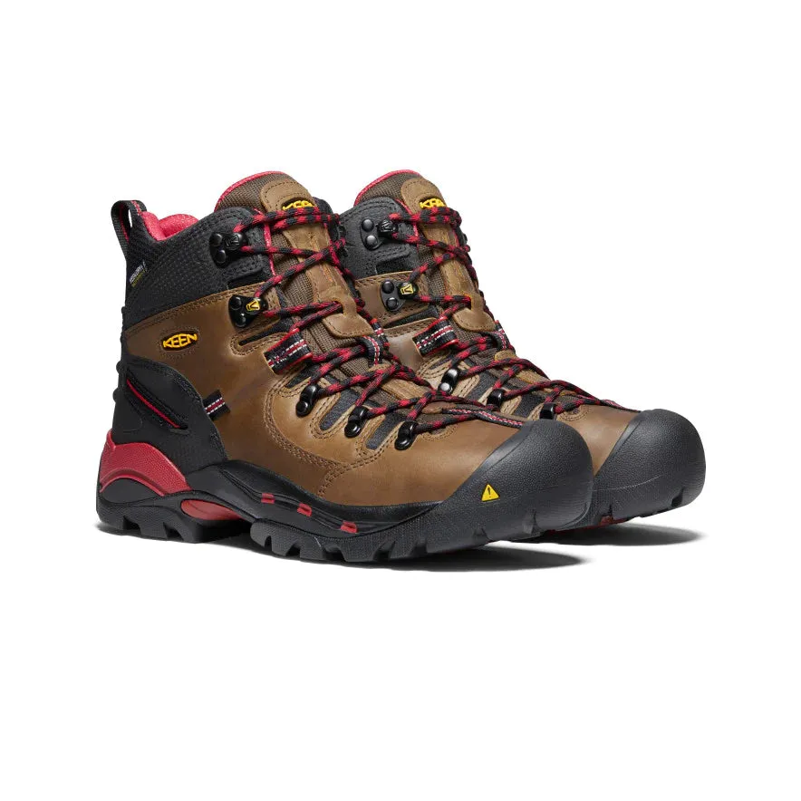 Keen Men's Pittsburgh 6 Waterproof Boot (Steel Toe) 11EE Bison