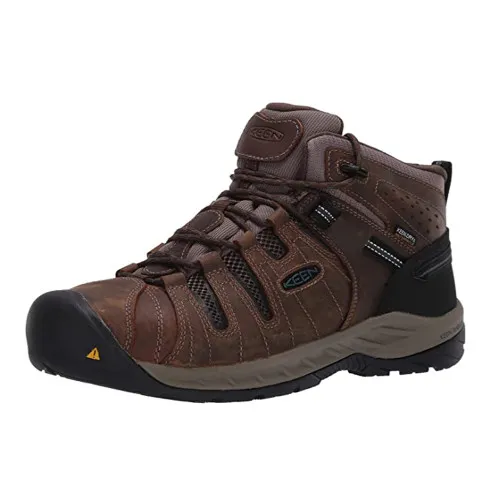 KEEN Utility Men's Flint II Waterproof Steel Toe Boot Cascade Brown/Orion Blue