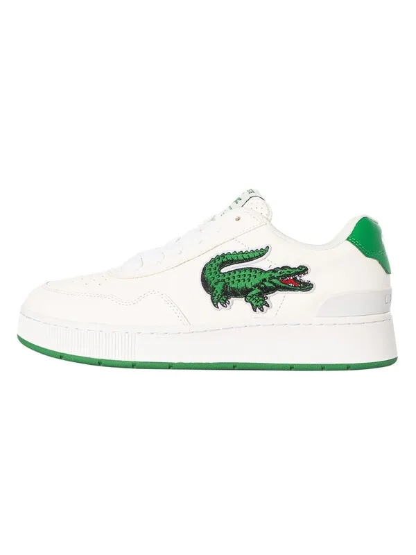 Lacoste Ace Clip 123 3 SMA Leather Trainers - White/Green