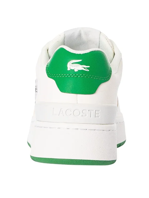 Lacoste Ace Clip 123 3 SMA Leather Trainers - White/Green