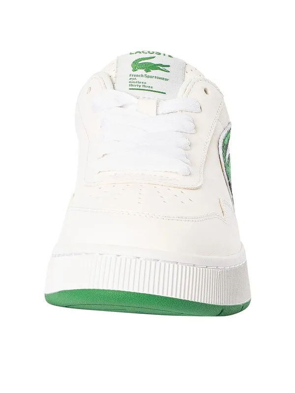 Lacoste Ace Clip 123 3 SMA Leather Trainers - White/Green