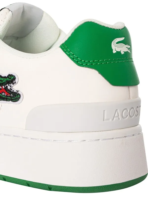 Lacoste Ace Clip 123 3 SMA Leather Trainers - White/Green