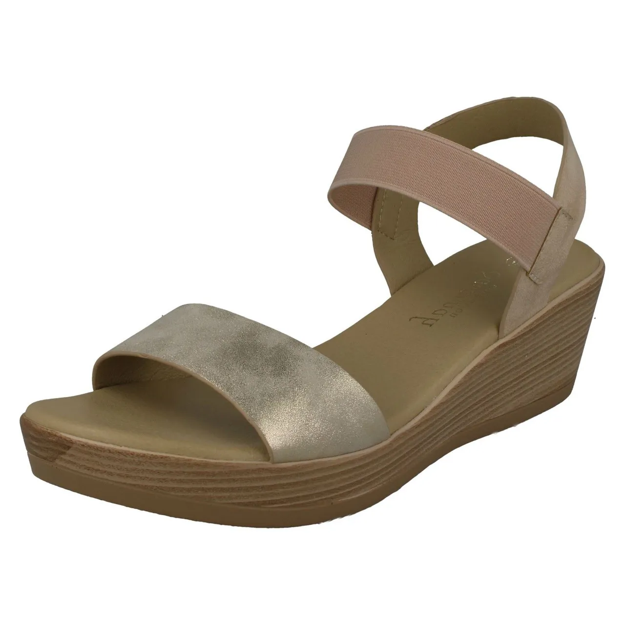 Ladies Savannah Mid Wedge Sandals F10878