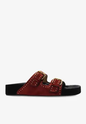 Lennyo Suede Buckle Sandals