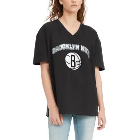 Lids Women's Tommy Jeans Black Brooklyn Nets - Ashley Oversize V-Neck T-Shirt