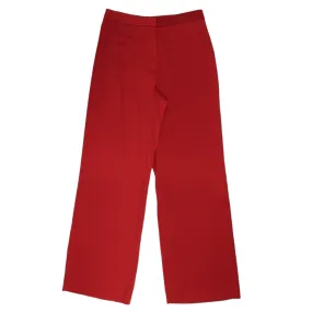 LK Bennett Red Wide Leg Silky Pants