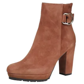 L'Amour by Albano Suede Buckled Ankle Boot