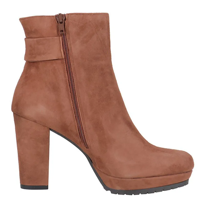 L'Amour by Albano Suede Buckled Ankle Boot