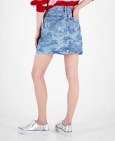 Macy's Tommy Jeans Women's Hawaiian-Print Denim Mini Skirt