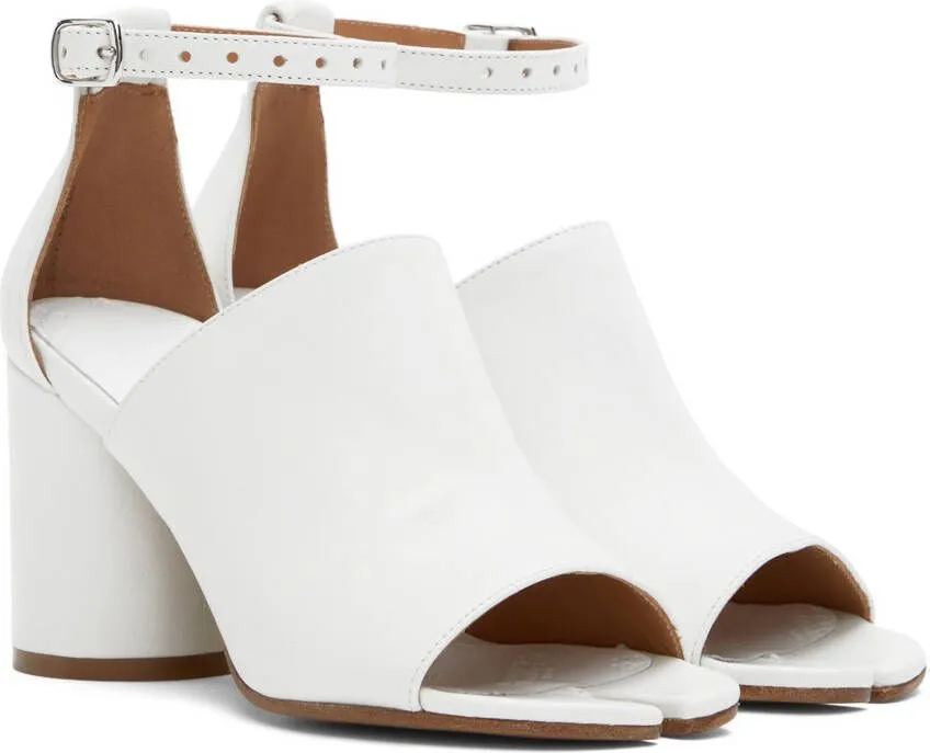 Maison Margiela White Tabi Heeled Sandals