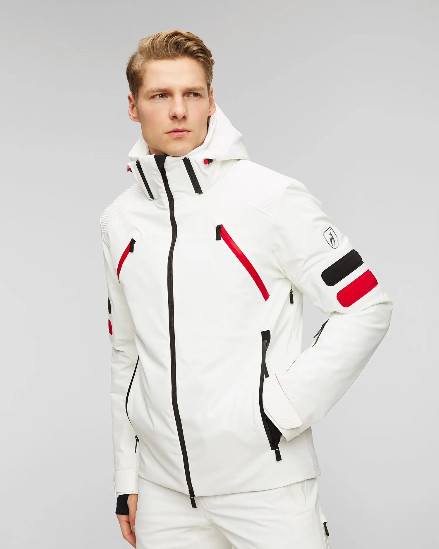 Men's white ski jacket Toni Sailer Leon 331126-201